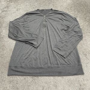 Unbranded 1/4 Zip Pullover Sweatshirt Jacket Womens 3XL Gray Stretch Casual